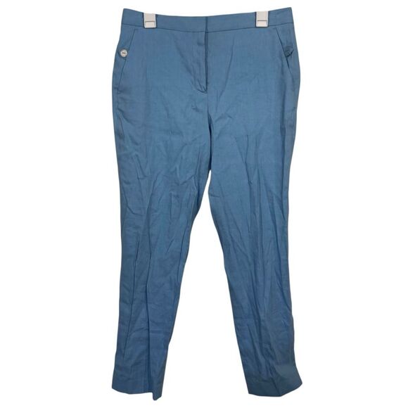 Rag and Bone Light Blue Slim Ankle Linen Pants - Picture 1 of 5